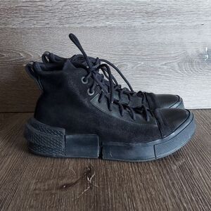 Converse All Star Disrupt CX Hi Triple Black Faux Suede High Top Sneakers Size 7